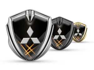 Mitsubishi Metal Abovedado Emblema Supremo Plano Macizo Metal